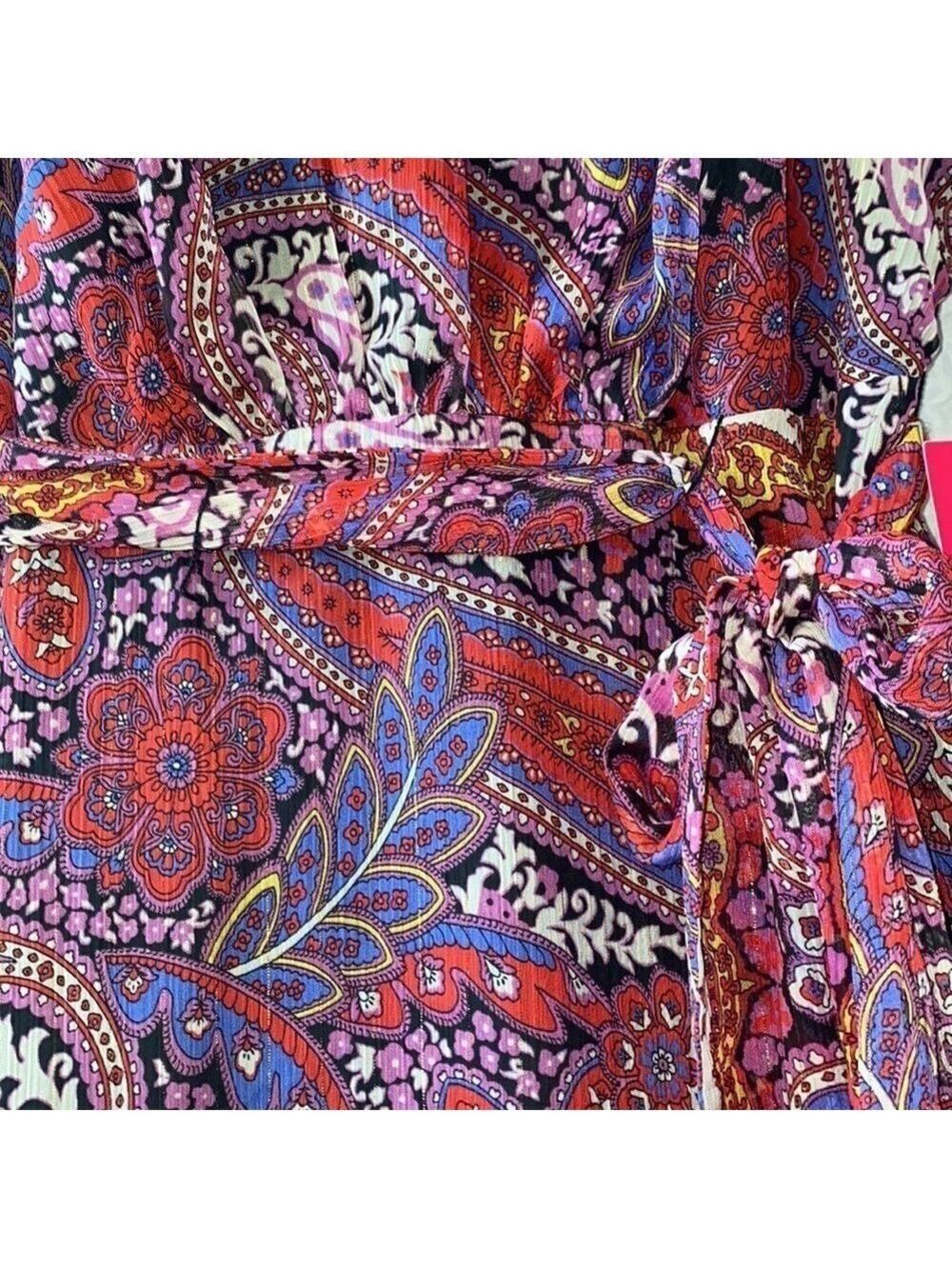 TAHARI By Arthur S. Levine Mock Neck Paisley Print Long Sleeve Maxi Dress NWOT - Picture 8 of 14